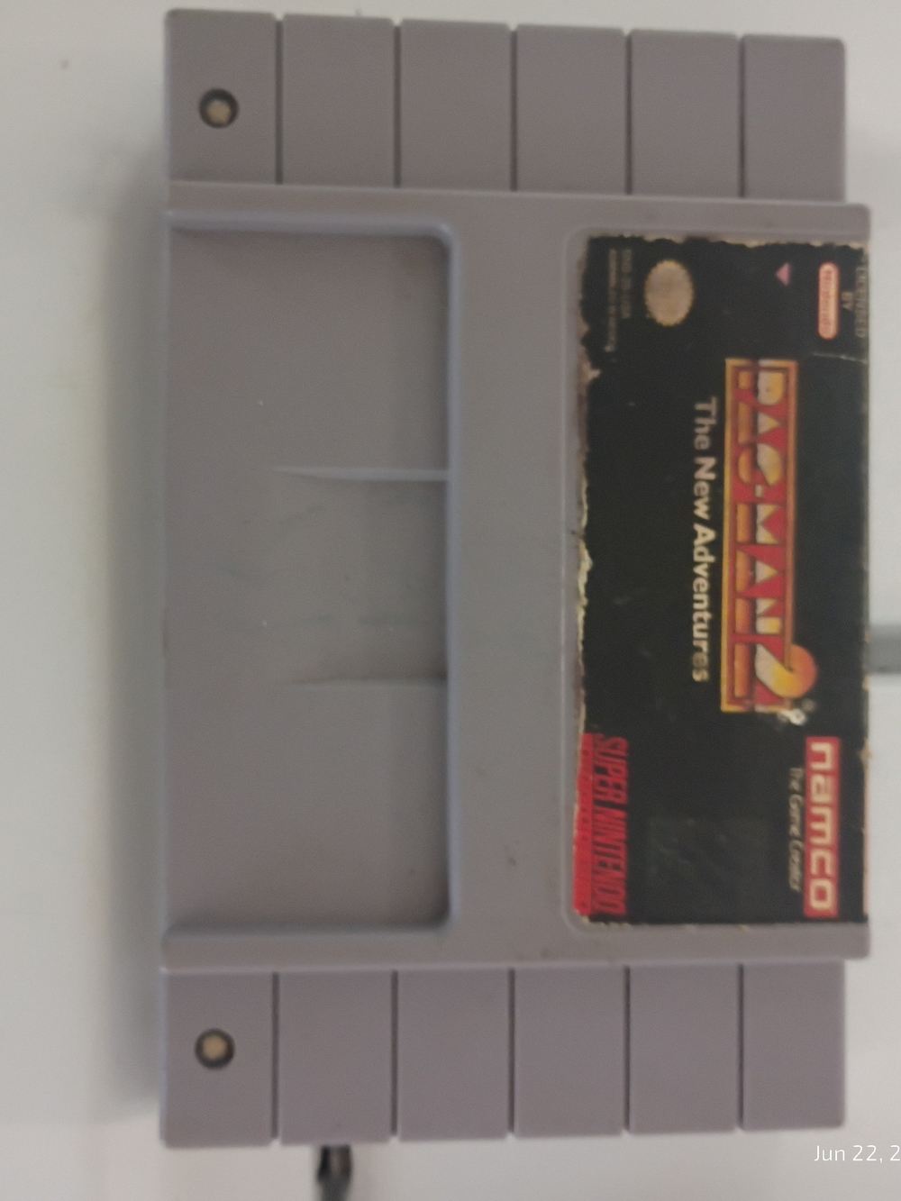 Nintendo Pac-Man 2 SNES Cartridge - Gray with Black Label